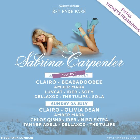 Sabrina Carpenter: BST Hyde Park 2025 (Hyde Park, London - 05/07/2025)