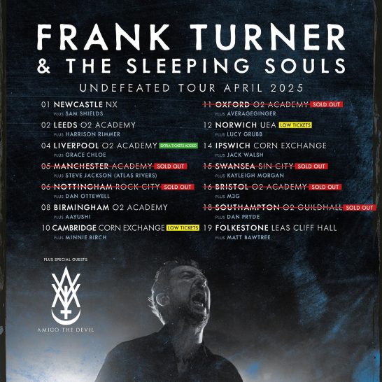 Frank Turner & The Sleeping Souls 'Undefeated' Tour (Cambridge Corn Exchange, Cambridge - 10/04/24)